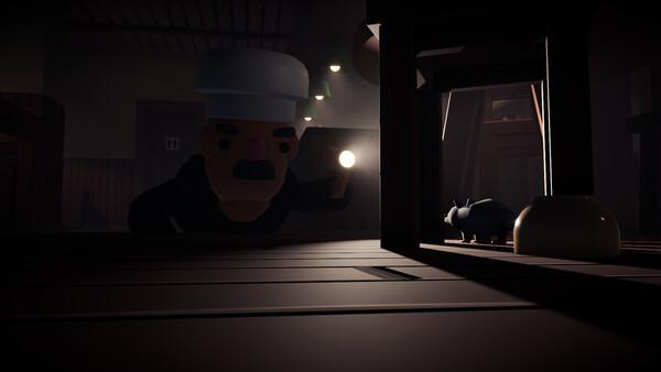 Release date trailer frame — chef with flashlight, rat hiding in the dark